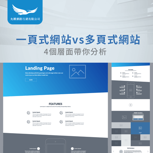 一頁式網站與多頁式網站 比較-一頁式網站 多頁式網站 差異