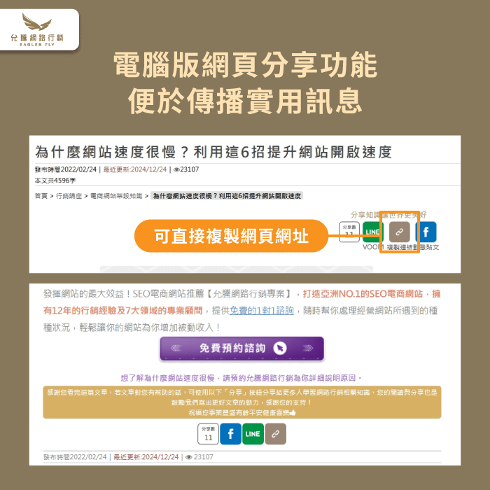 電腦版的社群分享套件-SEO友善網址